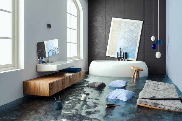 Water damage restoration process in Galva, IL
